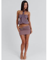 Outcast - Eleannor Crop Top Dusty - Lyst