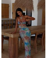 Outcast - Niki Maxi Dress Opal Topaz - Lyst