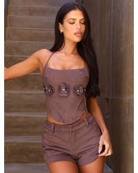 Outcast - Zie Corset Top Deepest Mauve - Lyst