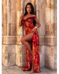 Outcast - Maellenie Maxi Dress Rosalia - Lyst