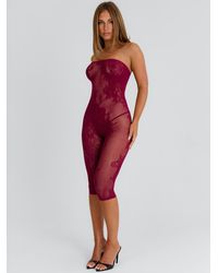 Outcast - Hadiya Capri Jumpsuit Burgundy - Lyst