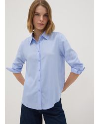 OVS - Camicia Azzurra A Righe - Lyst