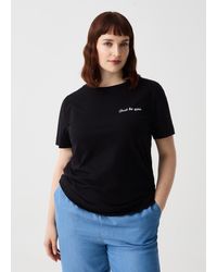 OVS - T-Shirt Essential Con Stampa Lettering Curvy, Donna, , Taglia - Lyst