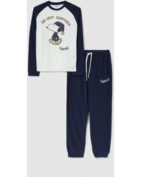 OVS - Pigiama Blu Con Stampa Snoopy - Lyst