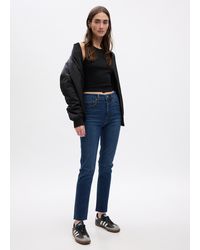 Gap - Jeans Slim Fit A Vita Alta Con Orlo A Vivo, Donna, , Taglia - Lyst