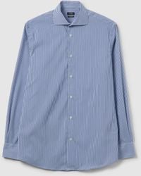 OVS - Ovs Camicia Slim A Righe Con Colletto Francese E Bottoni, Uomo, Taglia - Lyst