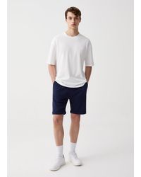 0000 - Bermuda Jogger Con Pinces E Risvolti, Uomo, Taglia - Lyst