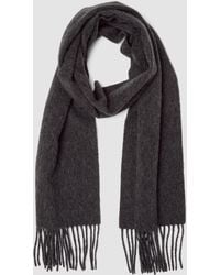 Piombo Contemporary - Sciarpa Grigia Melange Con Frange - Lyst