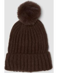 OVS - Berretto Scuro A Coste Con Pompon, Donna, Taglia - Lyst