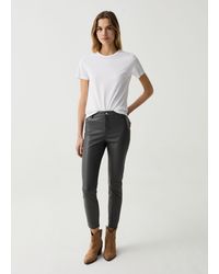 OVS - Ovs , Jeggings Cropped Skinny Fit Effetto Lucido, Donna, , Taglia - Lyst
