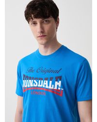 Lonsdale London - T-Shirt Con Stampa Logo Color-Block, Uomo, , Taglia - Lyst