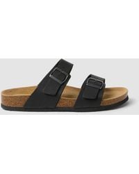 Piombo - Ciabatte Nere Con Doppia Fascia E Fibbie, Uomo, Taglia - Lyst