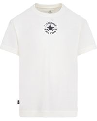 Converse - T-Shirt Girocollo Con Stampa Logo Chuck Patch, , , Taglia - Lyst