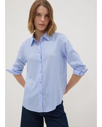OVS - Camicia Azzurra A Righe - Lyst