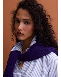 Piombo - Camicia Oxford Azzurra A Righe Bianche - Lyst