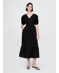 Gap - Abito Lungo Con Scollo A V E Schiena Aperta, Donna, Taglia - Lyst