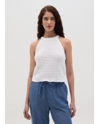 OVS - Ovs Top Traforato Con Scollo Halter, Donna, Taglia - Lyst