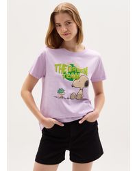 OVS - Ovs , T-Shirt Con Stampa Snoopy E Woodstock, Donna, , Taglia - Lyst