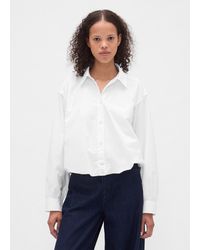 Gap - Camicia azzurra in cotone a righe - Lyst