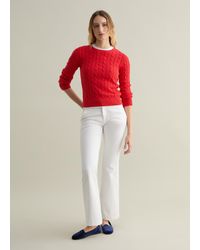 Piombo - Pullover A Coste Con Lavorazione A Trecce, Donna, Taglia - Lyst