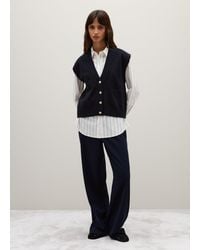Piombo - Gilet Lungo Con Bottoni, Donna, Taglia - Lyst