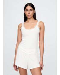 Gap - Pigiama Bianco Elasticizzato Con Dettagli - Lyst