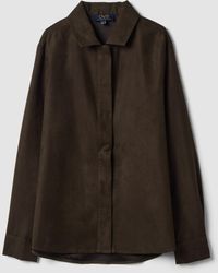 OVS - Camicia Marrone Regular Fit Con Collo Classico, Donna, Taglia - Lyst