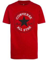 Converse - T-Shirt Girocollo Con Stampa Logo Chuck Patch, , , Taglia - Lyst