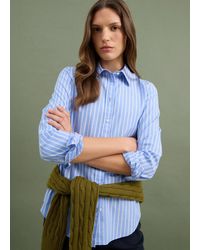 Piombo - Camicia Azzurra A Righe Bianche - Lyst