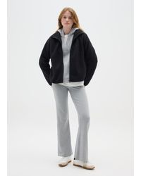 OVS - Felpa Nera Regular Fit Con Zip, Donna, Taglia - Lyst