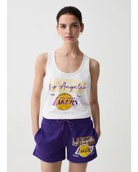Nba - Shorts Con Stampa Los Angeles Lakers, Donna, , Taglia - Lyst