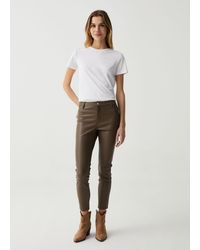 OVS - Ovs , Jeggings Cropped Skinny Fit Effetto Lucido, Donna, , Taglia - Lyst