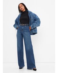 Gap - Jeans wide leg a vita alta - Lyst