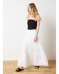 OVS - Gonna Lunga A Balze Bianca, Donna, Taglia - Lyst