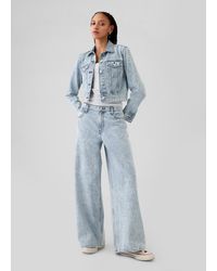 Gap - Jeans Wide Leg Con Borchie, Donna, Taglia - Lyst