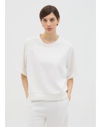 Hybrid - Maglia Bianca Con Maniche A Kimono, Donna, Taglia - Lyst