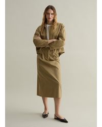 Piombo - Gonna Midi Con Pinces, Donna, Taglia - Lyst