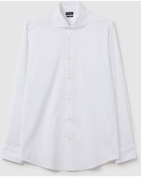 OVS - Ovs Camicia Slim Bianca Con Colletto Francese E Bottoni, Uomo, Taglia - Lyst