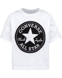 Converse - T-Shirt Boxy Fit Con Stampa Logo Chuck Patch, , , Taglia - Lyst