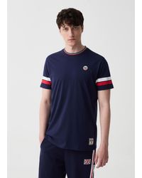 Lonsdale London - T-Shirt Con Profili Rigati E Patch, Uomo, , Taglia - Lyst