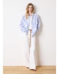 OVS - Camicia A Righe Sottili Con Ricamo, Donna, Taglia - Lyst