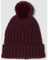 OVS - Berretto Vinaccia A Coste Con Pompon, Donna, Taglia - Lyst