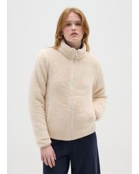 OVS - Felpa Bianca Regular Fit Con Zip, Donna, Taglia - Lyst