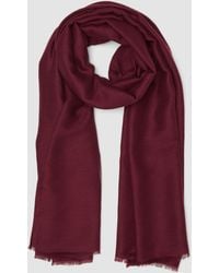Piombo - Sciarpa Rossa Con Frange, Donna, Taglia - Lyst