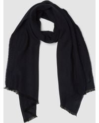 OVS - Sciarpa Blu Con Motivo Spigato E Frange, Uomo, Taglia - Lyst