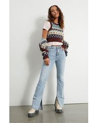 PacSun - Light Blue High Waisted Slim Flare Jeans - Lyst