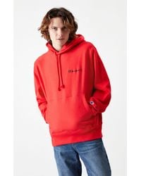 champion dbl script pullover hoodie
