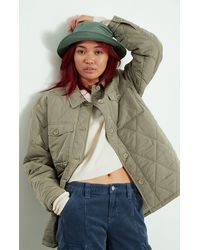 LA Hearts Quilted Shacket - Gray