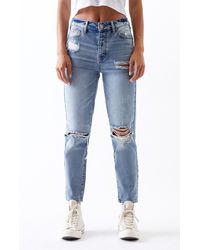 pacsun black rose mom jeans
