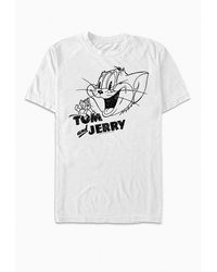 PacSun Tom And Jerry Sketch T-shirt - White